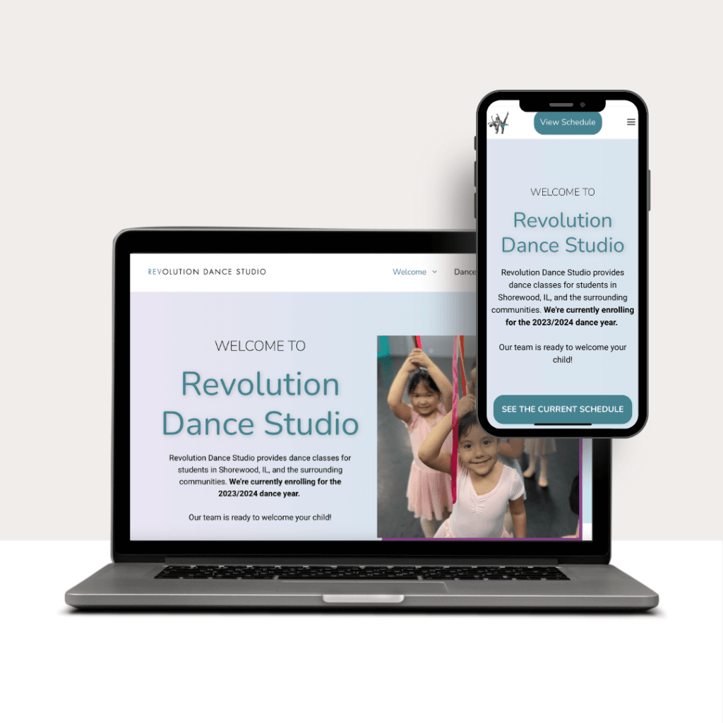 Website Design for Dance Studios | Recent Work Graphic