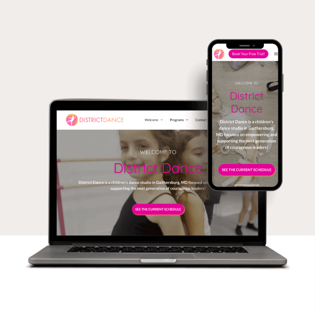 Website Design for Dance Studios | Recent Work Graphic