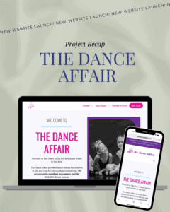 Dance Studio Website Design Project Recap | Mock up of new website