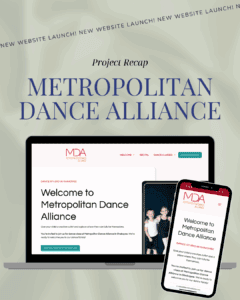 dance studio website design