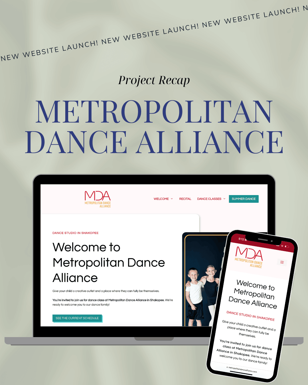 dance studio website design