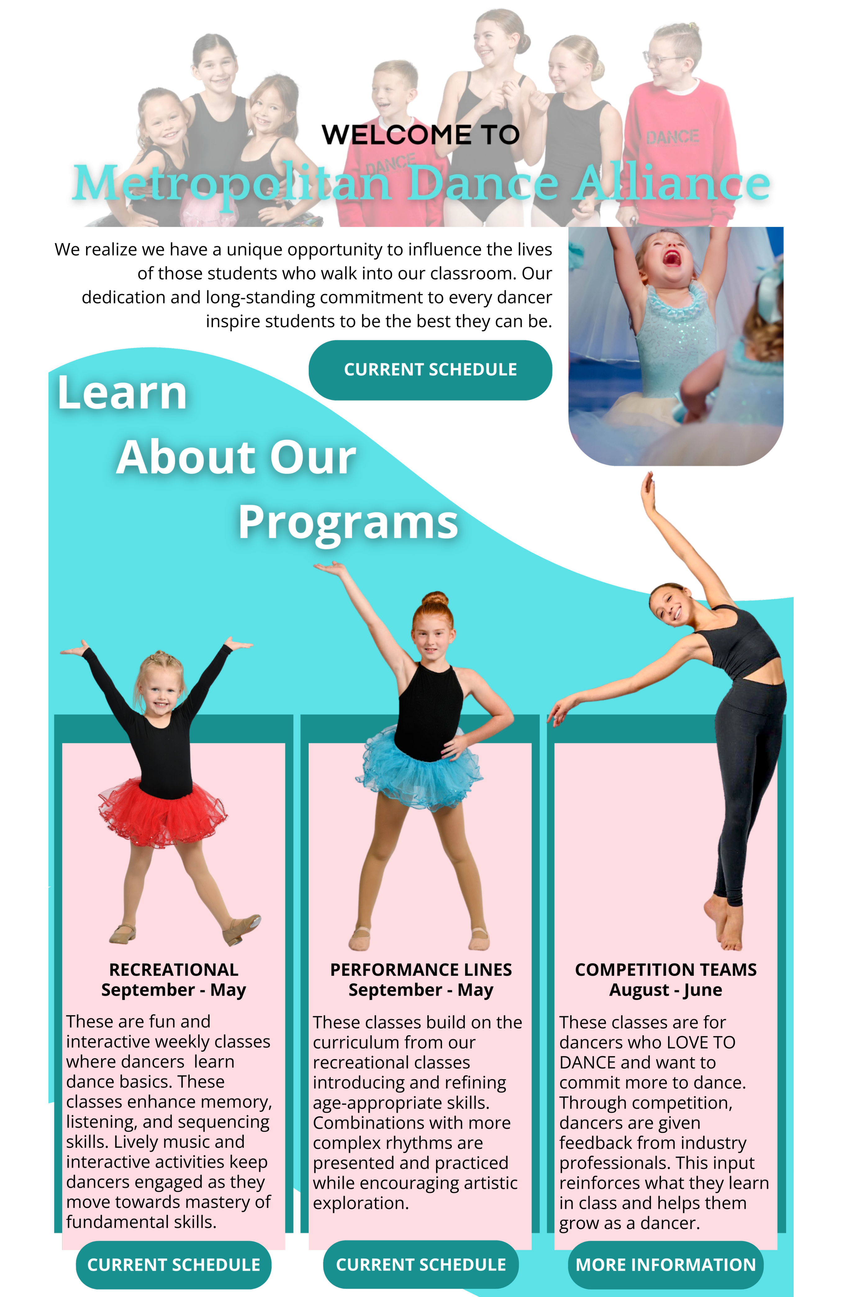dance studio website project